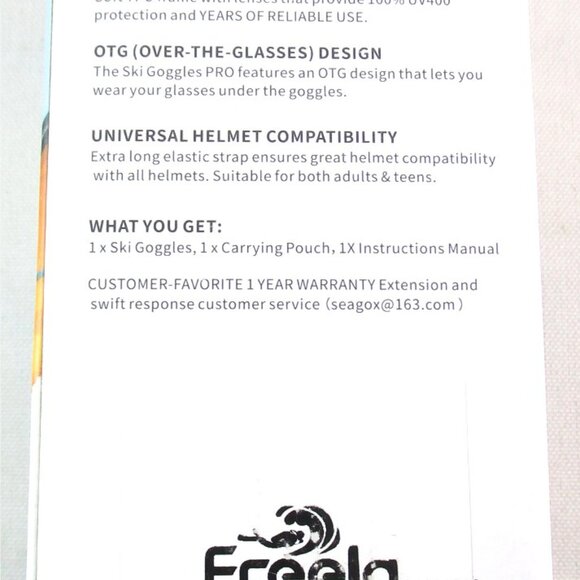 NEW Freela Pro-Ski Goggles, OTG Design, Freedom HD Lens, FA66-02 - Picture 9 of 9